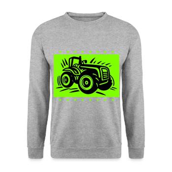 Tractor Farmer Farmer Icon - Unisex Sweatshirt - salt & pepper - Front - Alina (178cm) & Michal (187cm)