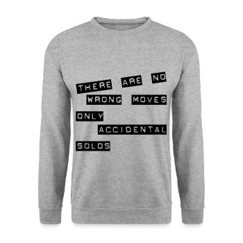 There Are No Wrong Moves, Only Accidental Solos 3 - Unisex Sweatshirt - salt & pepper - Front - Alina (178cm) & Michal (187cm)