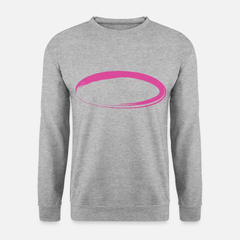 Oval Kreis - Unisex Pullover - Weißgrau meliert