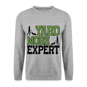 Yard Work Expert 22 - Unisex Sweatshirt - salt & pepper - Front - Alina (178cm) & Michal (187cm)