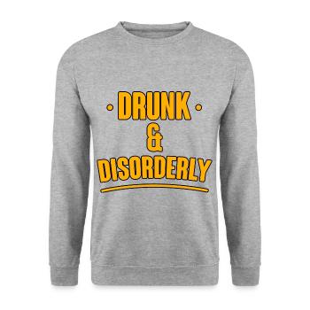 Drunk And Disorderly 2 - Unisex Pullover - Weißgrau meliert - Vorne - Alina (178cm) & Michal (187cm)