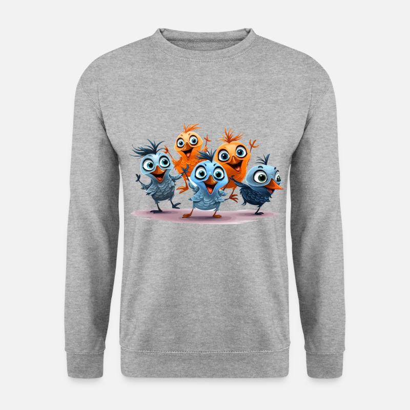 Die gefiederte Raserei - Unisex Pullover - Weißgrau meliert