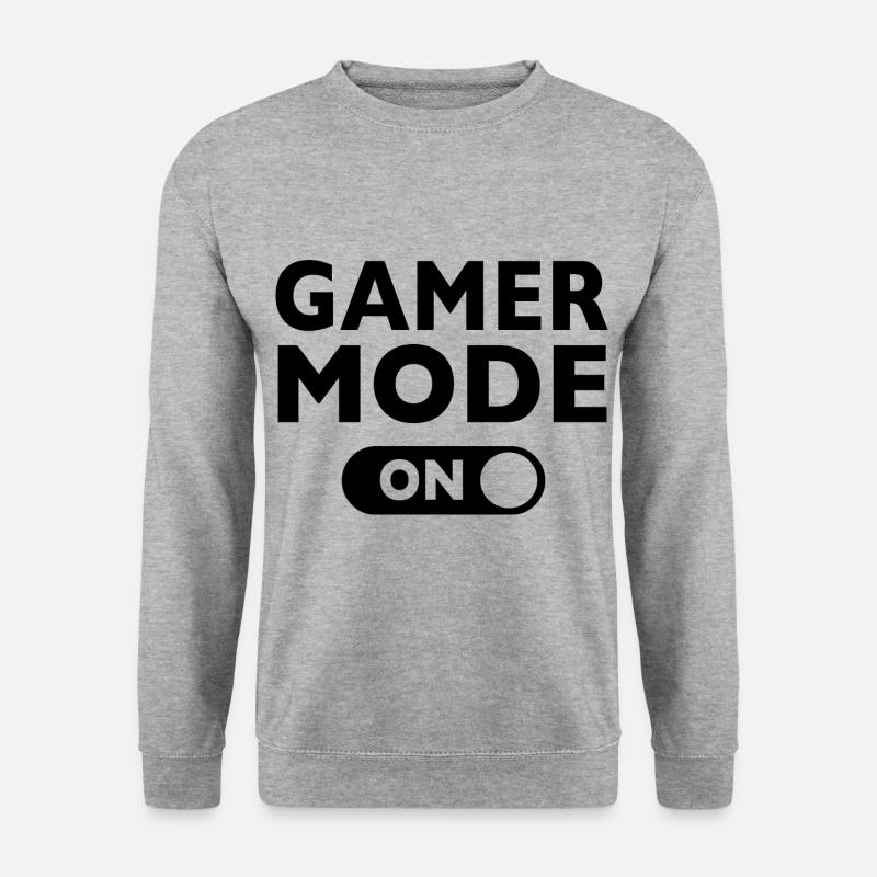 Gamer - Game Mode On - Unisex Pullover - Weißgrau meliert