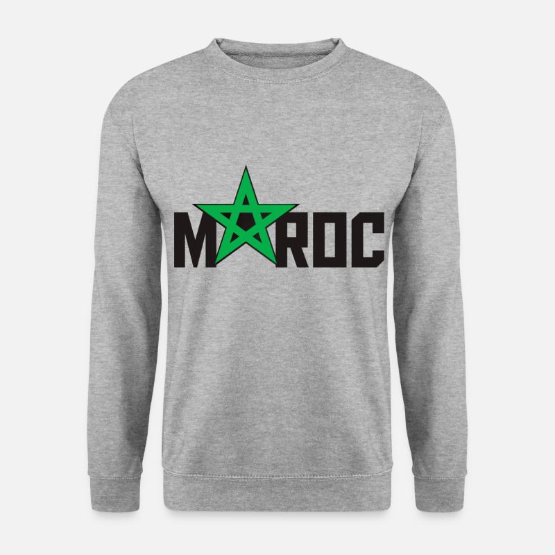 Marokko - Unisex Pullover - Weißgrau meliert