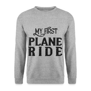 My First Plane Ride 31 - Unisex Pullover - Weißgrau meliert - Vorne - Alina (178cm) & Michal (187cm)