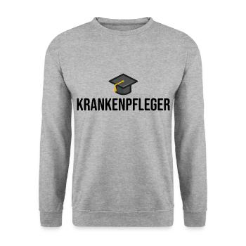 Krankenpfleger Krankenschwester Ausbildung - Unisex Pullover - Weißgrau meliert - Vorne - Alina (178cm) & Michal (187cm)