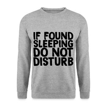 Si dormir ne dérange pas - Sweat-shirt Unisexe - gris chiné - Devant - Alina (178cm) & Michal (187cm)