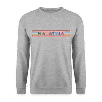 Malaysia - Sweat-shirt Unisexe - gris chiné - Devant - Alina (178cm) & Michal (187cm)