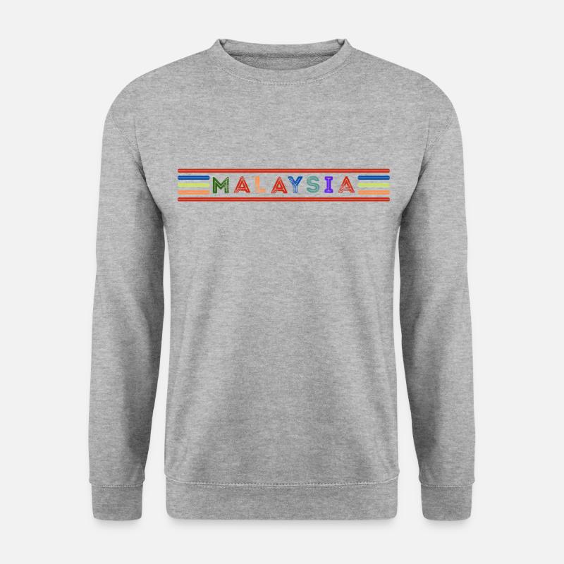 Malaysien - Unisex Pullover - Weißgrau meliert
