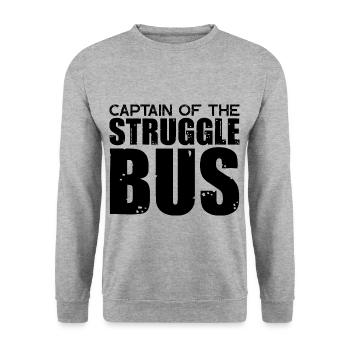 Capitaine du bus de lutte 5 - Sweat-shirt Unisexe - gris chiné - Devant - Alina (178cm) & Michal (187cm)