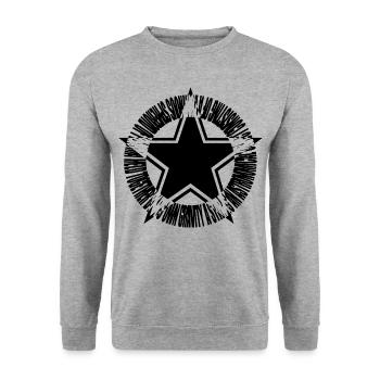 STAR - STERN - Unisex Sweatshirt - salt & pepper - Front - Alina (178cm) & Michal (187cm)