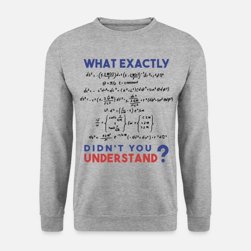 Physik Formel Scherz - Unisex Pullover - Weißgrau meliert