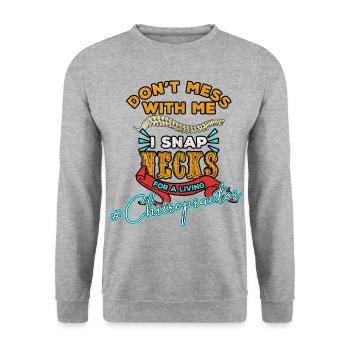 Chiropraticien Physiothérapeute Profession I Cadeau - Sweat-shirt Unisexe - gris chiné - Devant - Alina (178cm) & Michal (187cm)