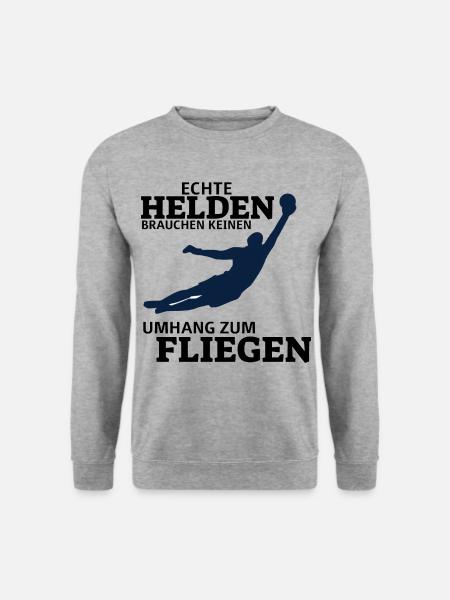 Echte Helden - Tormann - Unisex Pullover - Weißgrau meliert