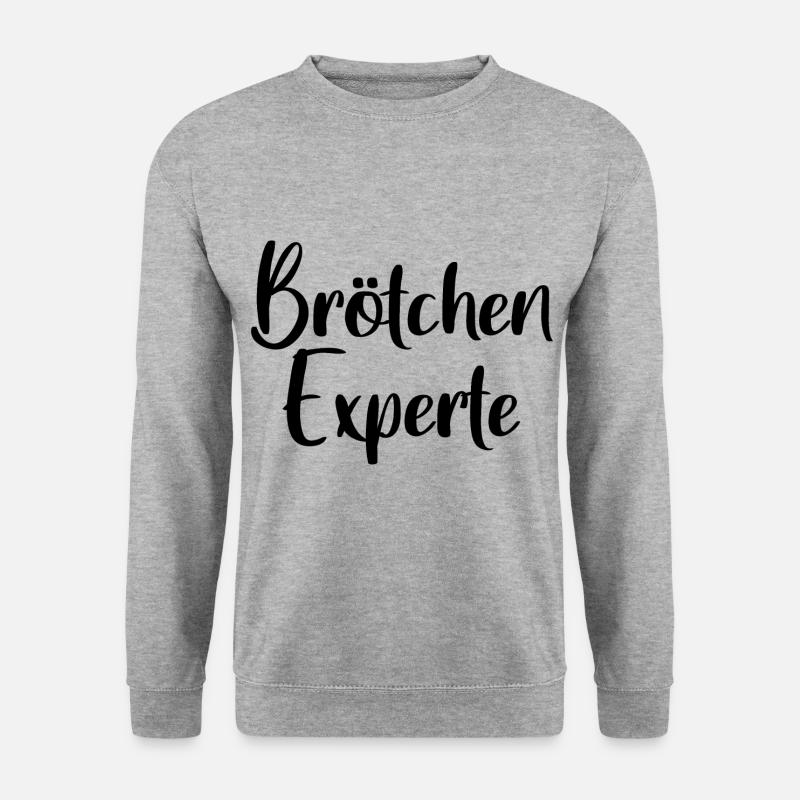 Brötchen Experte - Unisex Pullover - Weißgrau meliert