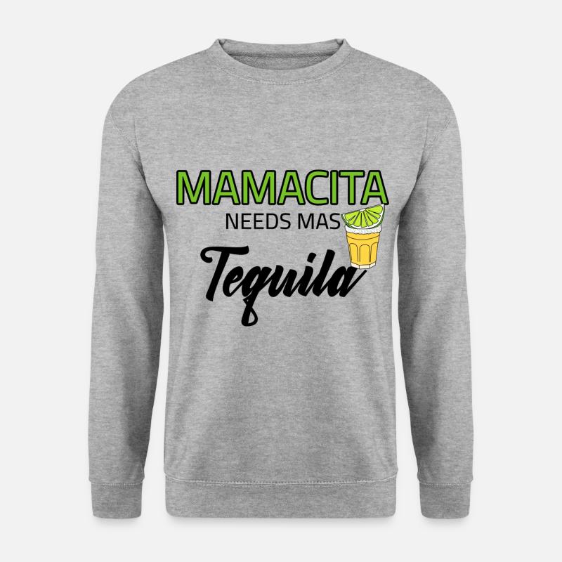 Mamacita needs mas Tequila - Unisex Pullover - Weißgrau meliert