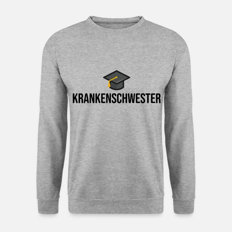 Krankenschwester Ausbildung Geschenkidee - Unisex Pullover - Weißgrau meliert