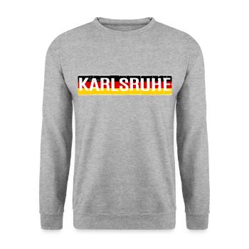 KARLSRUHE GERMANY FLAG FLAG GERMANY - Unisex Sweatshirt - salt & pepper - Front - Alina (178cm) & Michal (187cm)