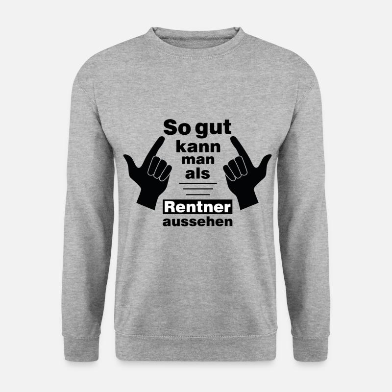 Rentner Pensionist Sprüche Geschenkidee Tshirt - Unisex Pullover - Weißgrau meliert
