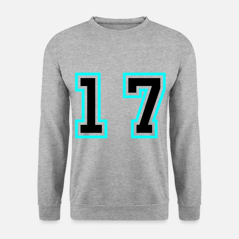17 Number symbol - Unisex Sweatshirt - salt & pepper