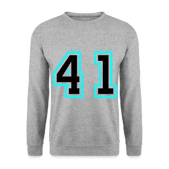Symbole de 41 chiffres - Sweat-shirt Unisexe - gris chiné - Devant - Alina (178cm) & Michal (187cm)
