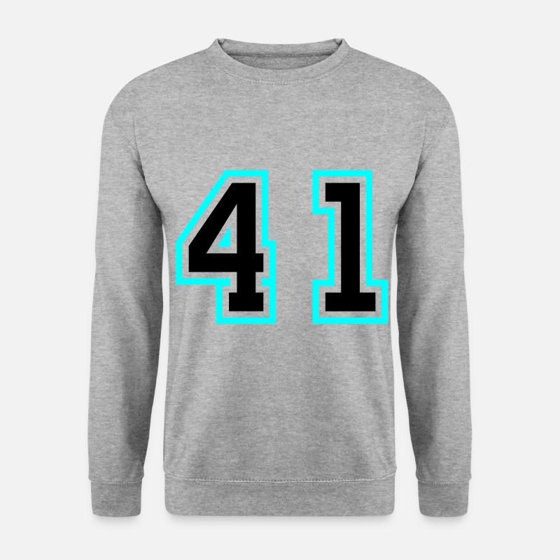 41 Zahl symbol - Unisex Pullover - Weißgrau meliert