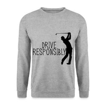 Conduisez de manière responsable - Sweat-shirt Unisexe - gris chiné - Devant - Alina (178cm) & Michal (187cm)