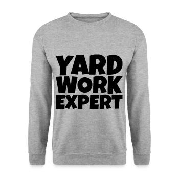 Yard Work Expert 4 - Unisex Sweatshirt - salt & pepper - Front - Alina (178cm) & Michal (187cm)