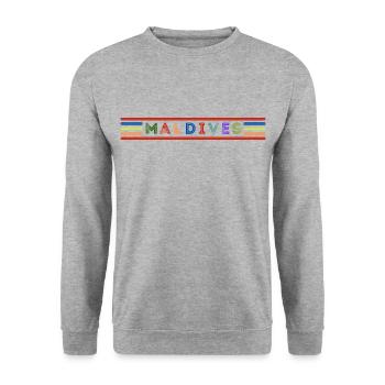 MALDIVES - Sweat-shirt Unisexe - gris chiné - Devant - Alina (178cm) & Michal (187cm)