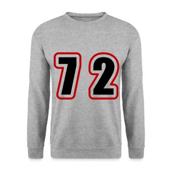 72 Number College - Unisex Sweatshirt - salt & pepper - Front - Alina (178cm) & Michal (187cm)