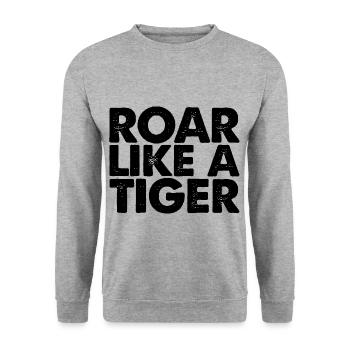 Rugir comme un tigre 3 - Sweat-shirt Unisexe - gris chiné - Devant - Alina (178cm) & Michal (187cm)