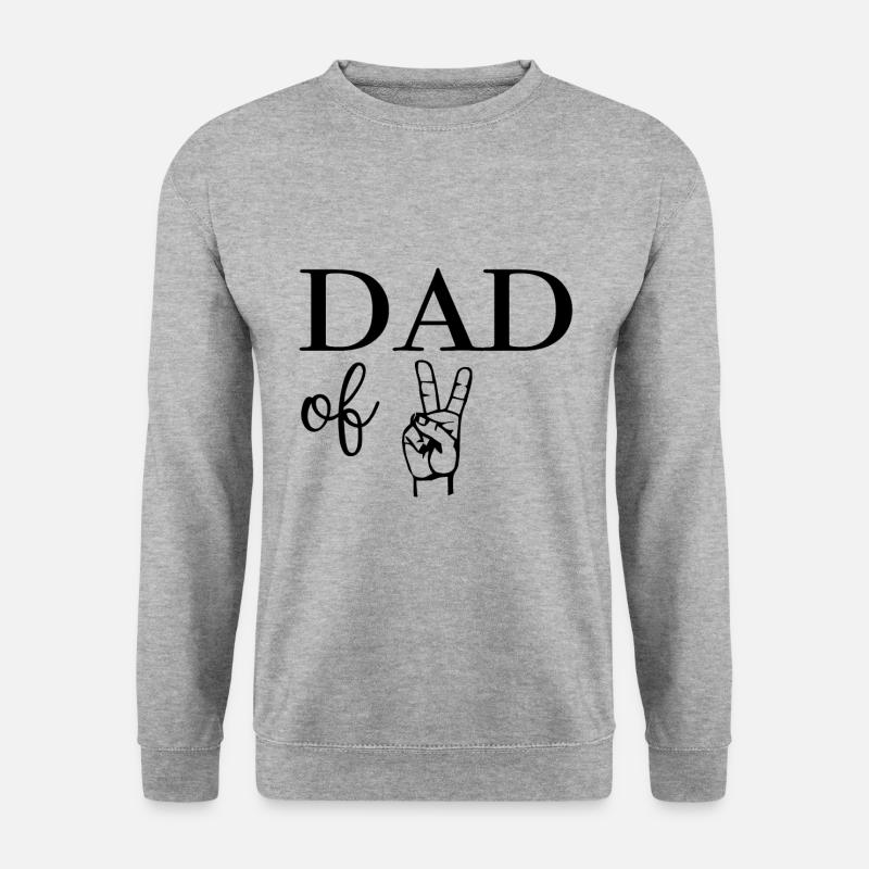 Dad of Two - Unisex Pullover - Weißgrau meliert