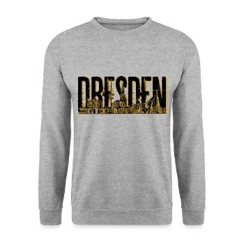 Dresde Allemagne Germany Skyline Ville City - Sweat-shirt Unisexe - gris chiné - Devant - Alina (178cm) & Michal (187cm)