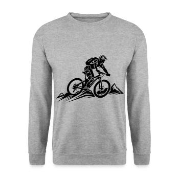 Vététistes Sports VTT - Sweat-shirt Unisexe - gris chiné - Devant - Alina (178cm) & Michal (187cm)