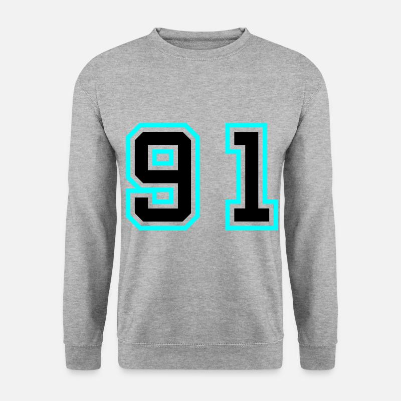 91 Number Symbol - Unisex Sweatshirt - salt & pepper