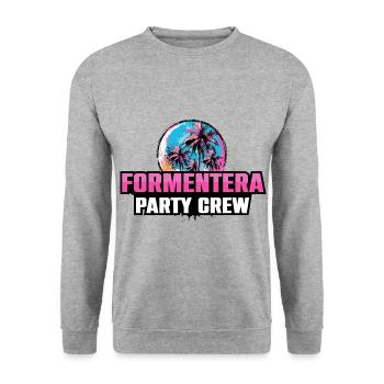 Formentera Party Crew Holiday Saying - Unisex Sweatshirt - salt & pepper - Front - Alina (178cm) & Michal (187cm)