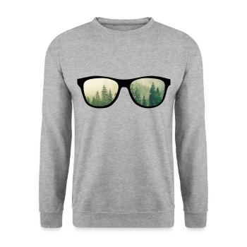Lunettes de soleil Paysage naturel - Sweat-shirt Unisexe - gris chiné - Devant - Alina (178cm) & Michal (187cm)