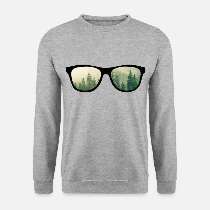 Sonnenbrille Natur Landschaft - Unisex Pullover - Weißgrau meliert