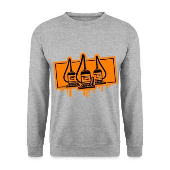 Icône d’aspirateur - Sweat-shirt Unisexe - gris chiné - Devant - Alina (178cm) & Michal (187cm)