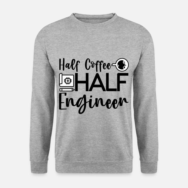 Half Coffee Half Engineer 4 - Unisex Sweatshirt - salt & pepper