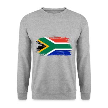 South Africa flag - Unisex Sweatshirt - salt & pepper - Front - Alina (178cm) & Michal (187cm)