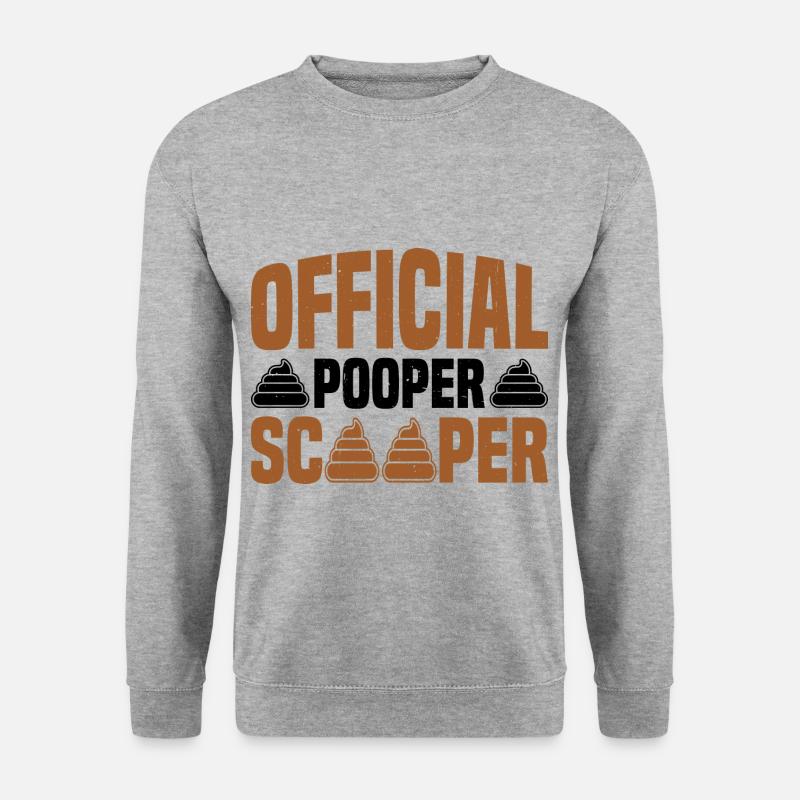 Official Pooper Scooper 60 - Unisex Pullover - Weißgrau meliert