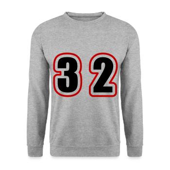 32 Number College - Unisex Sweatshirt - salt & pepper - Front - Alina (178cm) & Michal (187cm)