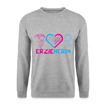 Maternelle Maternelle Profession Enseignant de maternelle - Sweat-shirt Unisexe - gris chiné - Devant - Alina (178cm) & Michal (187cm)