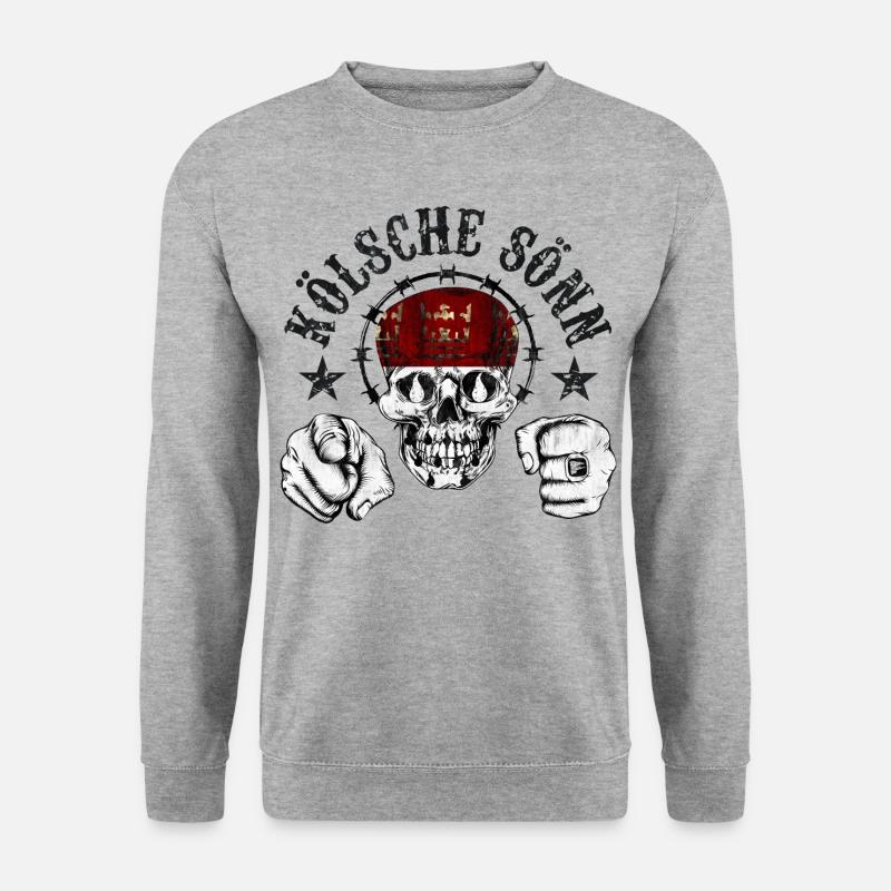 Kölsche Sönn Star - Unisex Pullover - Weißgrau meliert