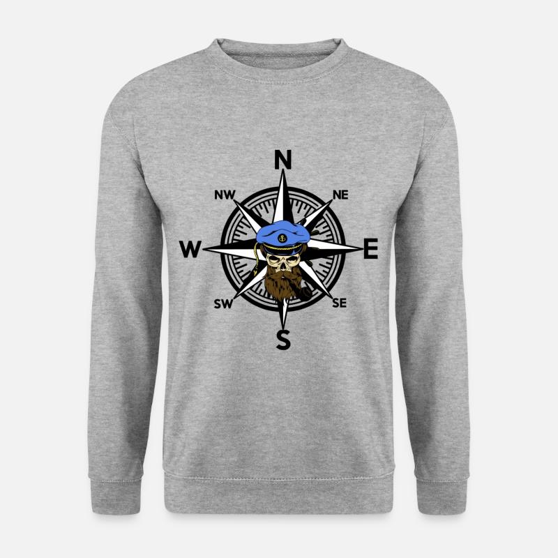 Maritime Ahoi Captain Maritime - Unisex Sweatshirt - salt & pepper