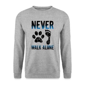 Dog walking - Unisex Sweatshirt - salt & pepper - Front - Alina (178cm) & Michal (187cm)
