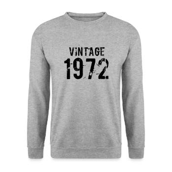 Millésime 1972 - Sweat-shirt Unisexe - gris chiné - Devant - Alina (178cm) & Michal (187cm)