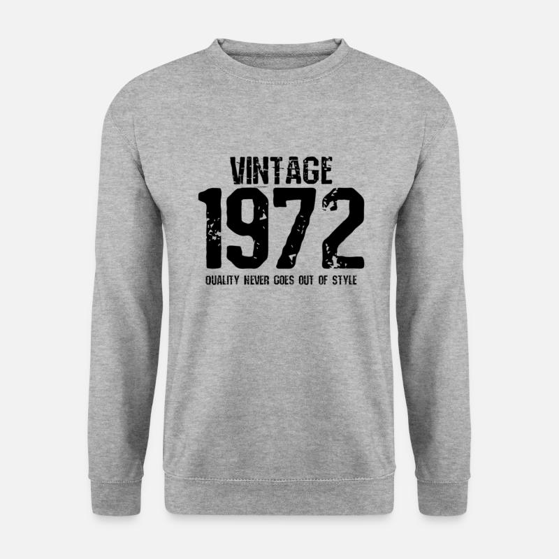 1972 - Unisex Pullover - Weißgrau meliert
