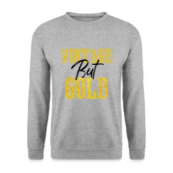 Vintage but gold - Unisex Sweatshirt - salt & pepper - Front - Alina (178cm) & Michal (187cm)